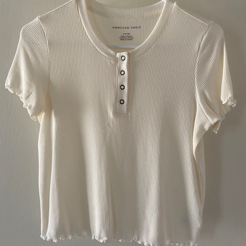 AEO Henley Lettuce Edge Shirt